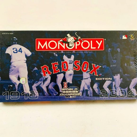 Vintage Monopoly Red Sox Edition Board Game World Series Champions New‎ Sealed